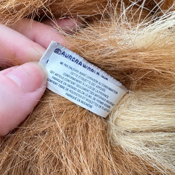 Aurora Miyoni Pomeranian Puppy Animal Dog Plush Stuffed Toy 10" Inches Brown - Picture 8 of 9